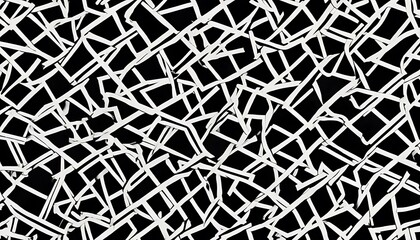 Fototapeta premium Abstract Black and White Intersecting Lines Pattern
