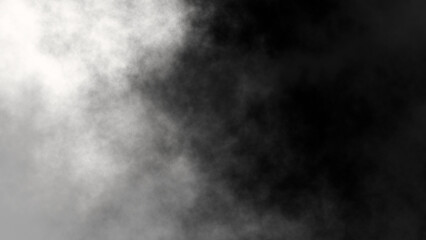 White fog or smoke on black background.	
	
