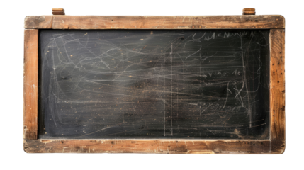 Black school board isolated on transparent background