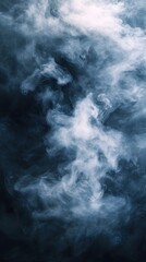 Fototapeta premium Ethereal Smoke Texture Background in Moody Blue Tones Abstract Design for Digital Art