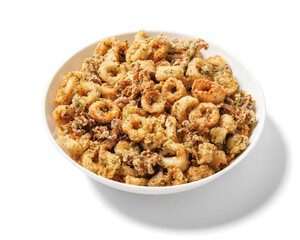 deep fried battered baby squid rings and tentacles