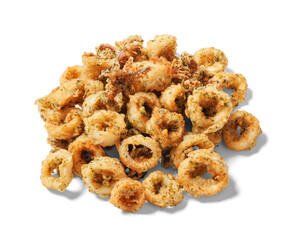 deep fried battered baby squid rings and tentacles