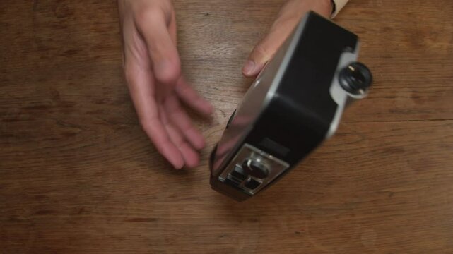 retro super 8mm 1970's home movie film cartridge camera