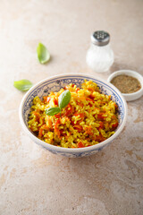 Vegan rice with vegetables