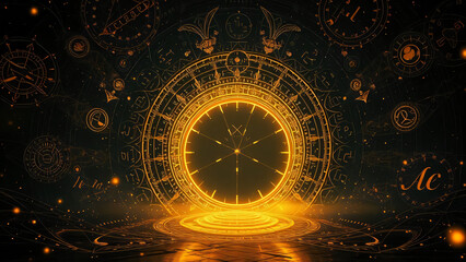 Obraz premium Fractal Burst of Light and Energy with Spiral Patterns and a Dark Space Background