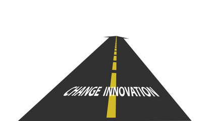 Change Improvement Innovation highway direction concept vector illustration design background