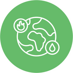 Oil And Gas Globe Icon