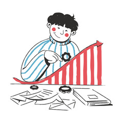 man rolls a gear on the chart