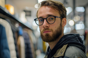 Obraz premium Person shopping for clothes during seasonal sales created with generative AI