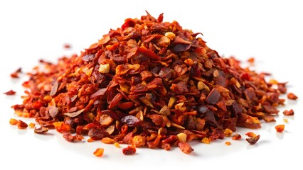 Pile of Dried Red Chili Flakes