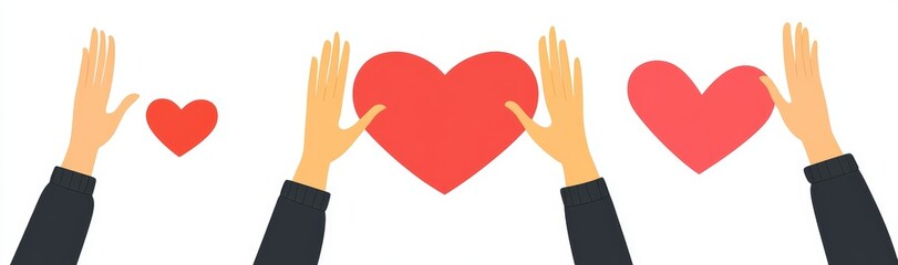 Obraz premium This extensive collection includes a Valentine's Day assortment and expressions of love, along with messages of affection conveyed through hand gestures and the formation of heart shapes using both