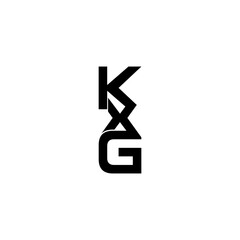 kxg initial letter monogram logo design