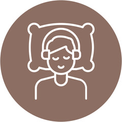 Fototapeta premium Sleepy Music Icon