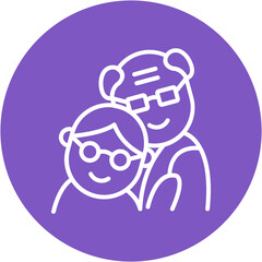 Grandparents Hugs Icon