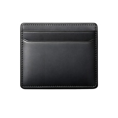 Sleek Black Leather Card Holder 