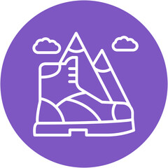 Naklejka premium Hiking Icon