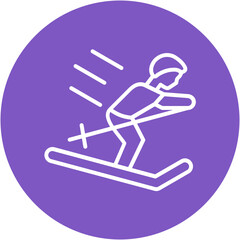 Fototapeta premium Skiing Icon