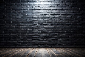 Moody Black Brick Studio Wall Background - Low Light Photography