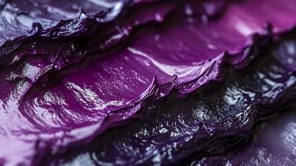 Obraz premium Deep Purple Paint Texture Rich Abstract Art oil dark color shiny thick