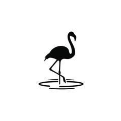 flamingo silhouette vector