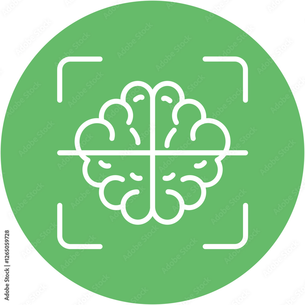 Canvas Prints Brain Scan Icon