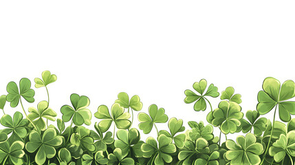 Green shamrock on a white background