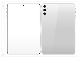 Tablet PC. Vector illustration. NO stroke.