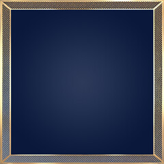 Obraz premium gold frame on blue background