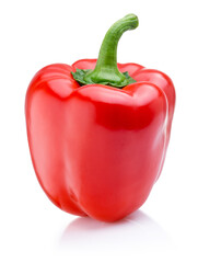 Red pepper vegetable isolated on white background