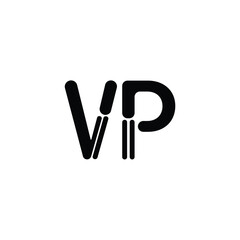 VP monogram logo design letter text name symbol monochrome logotype alphabet character simple logo