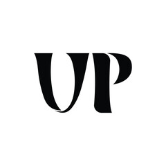 VP monogram logo design letter text name symbol monochrome logotype alphabet character simple logo