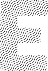Letter E with wave effect