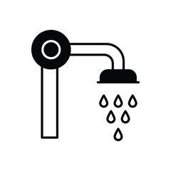 Shower  vector icon stock illustration