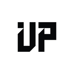 VP monogram logo design letter text name symbol monochrome logotype alphabet character simple logo