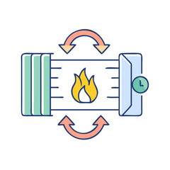 heat recovery system icon, heat recovery system vector illustration-simple illustration of heat recovery system, perfect for heat recovery system logos and icons