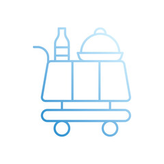 Room Service  vector icon stock illustration