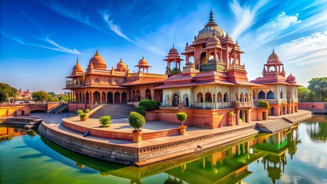 Panoramic View of Triveny Museum, Ujjain, India: Ancient Architecture and Cultural Heritage