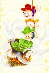 Elements for lunar new year background