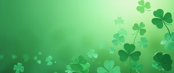 modern minimalist st patricks day design with floating  gradient background