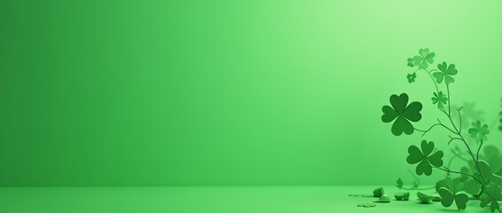 modern minimalist st patricks day design with floating  gradient background