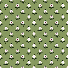 Flower seamless repeat pattern gold paste block print