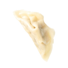 Tasty boiled gyoza (dumpling) isolated on white