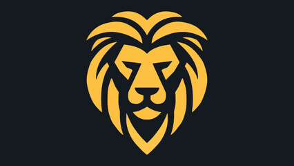 Minimalist logo inspired by a lion's head and the letter v