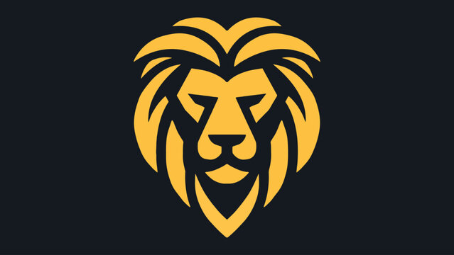 Minimalist logo inspired by a lion's head and the letter v