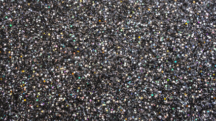 Shiny luxury black glitter texture surface background