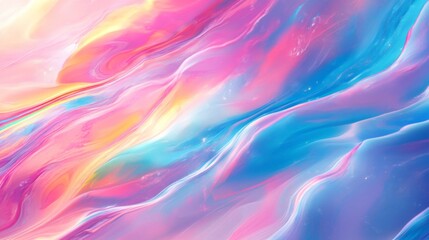 Fototapeta premium Abstract Pastel Swirls of Pink Blue and Yellow Hues