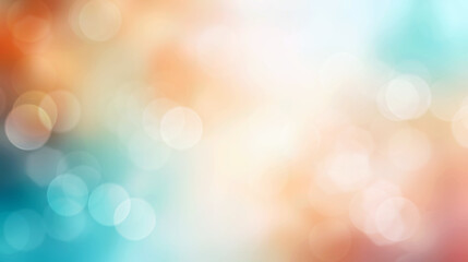 Blue orange abstract background blur with bokeh