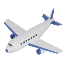 Isometric 3D Rendering of Airplane Illustration