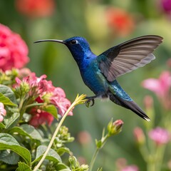 Fototapeta premium hummingbird on a flower