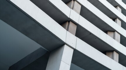 Description:
A modern architectural close-up showcasing geometric concrete lines and minimalist design. The sleek surfaces and interplay of light and shadow highlight urban innovation.

